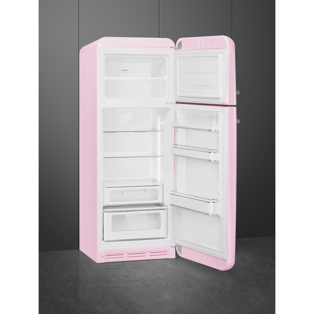 Smeg FAB30RPK6UK Retro Static Fridge Freezer, 80/20, Pink, C Rated