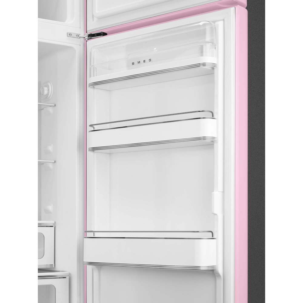 Smeg FAB30RPK6UK Retro Static Fridge Freezer, 80/20, Pink, C Rated