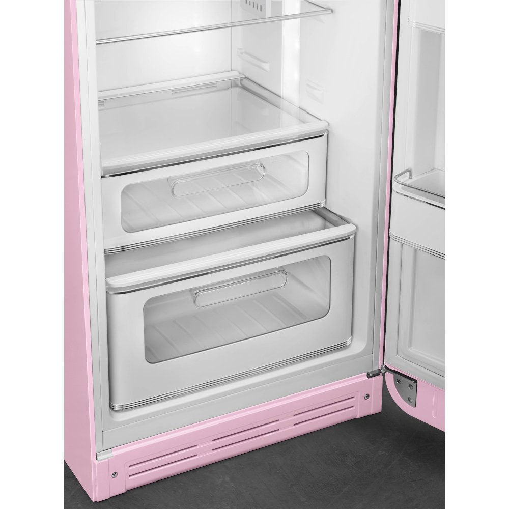 Smeg FAB30RPK6UK Retro Static Fridge Freezer, 80/20, Pink, C Rated