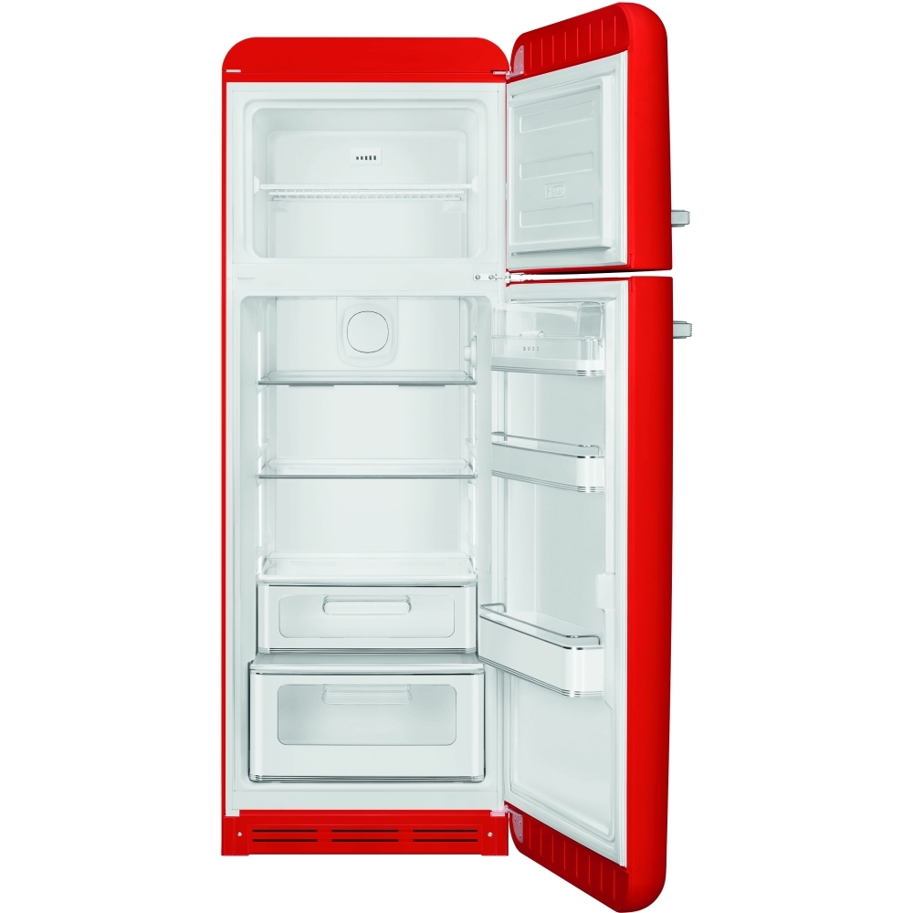Smeg FAB30RRD6UK Retro Static Fridge Freezer, 80/20, Red, C Rated