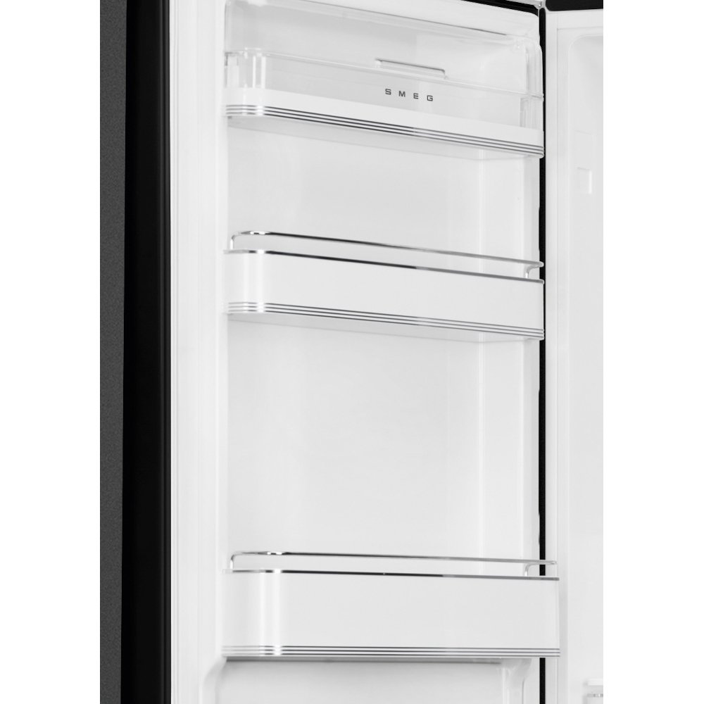 Smeg FAB32LBL6UK Retro No Frost Fridge Freezer, 60/40, Black, C Rated