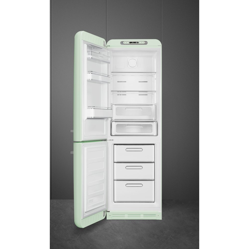 Smeg FAB32LPG6UK Retro Total No Frost Fridge Freezer, 60/40, Green, C Rated