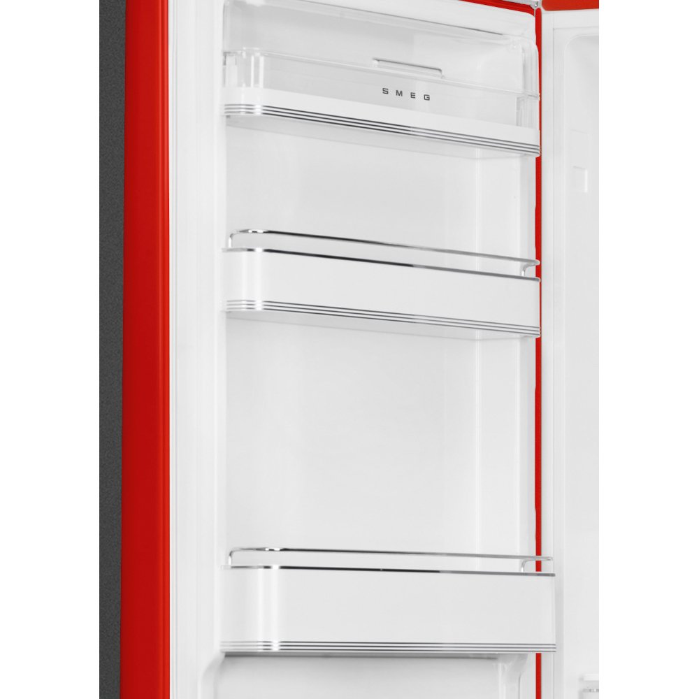Smeg FAB32LRD6UK Retro Total No Frost Fridge Freezer, 60/40, Red, C Rated