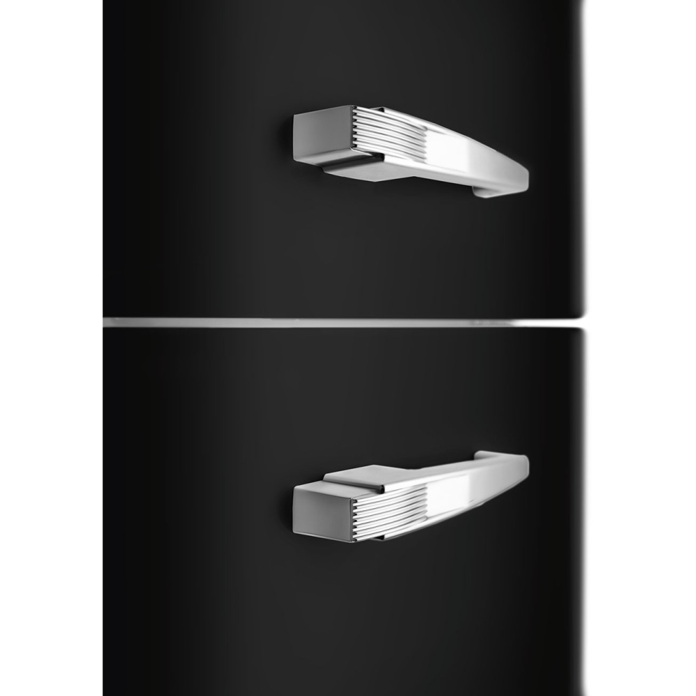 Smeg FAB32RBL6UK Retro No Frost Fridge Freezer, 60/40, Black, C Rated