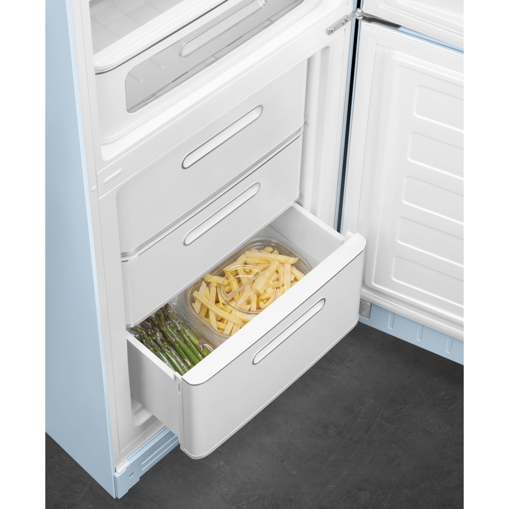 Smeg FAB32RPB6UK Retro Total No Frost Fridge Freezer, 60/40, Blue, C Rated