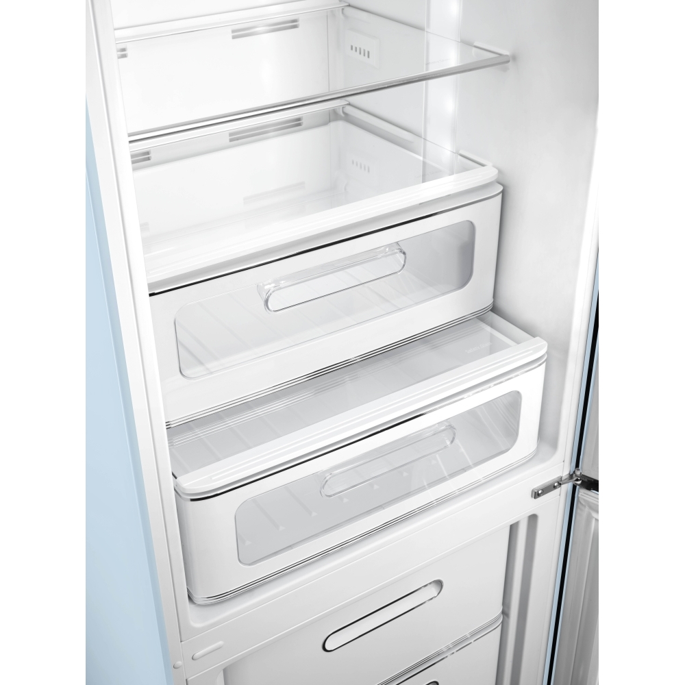 Smeg FAB32RPB6UK Retro Total No Frost Fridge Freezer, 60/40, Blue, C Rated