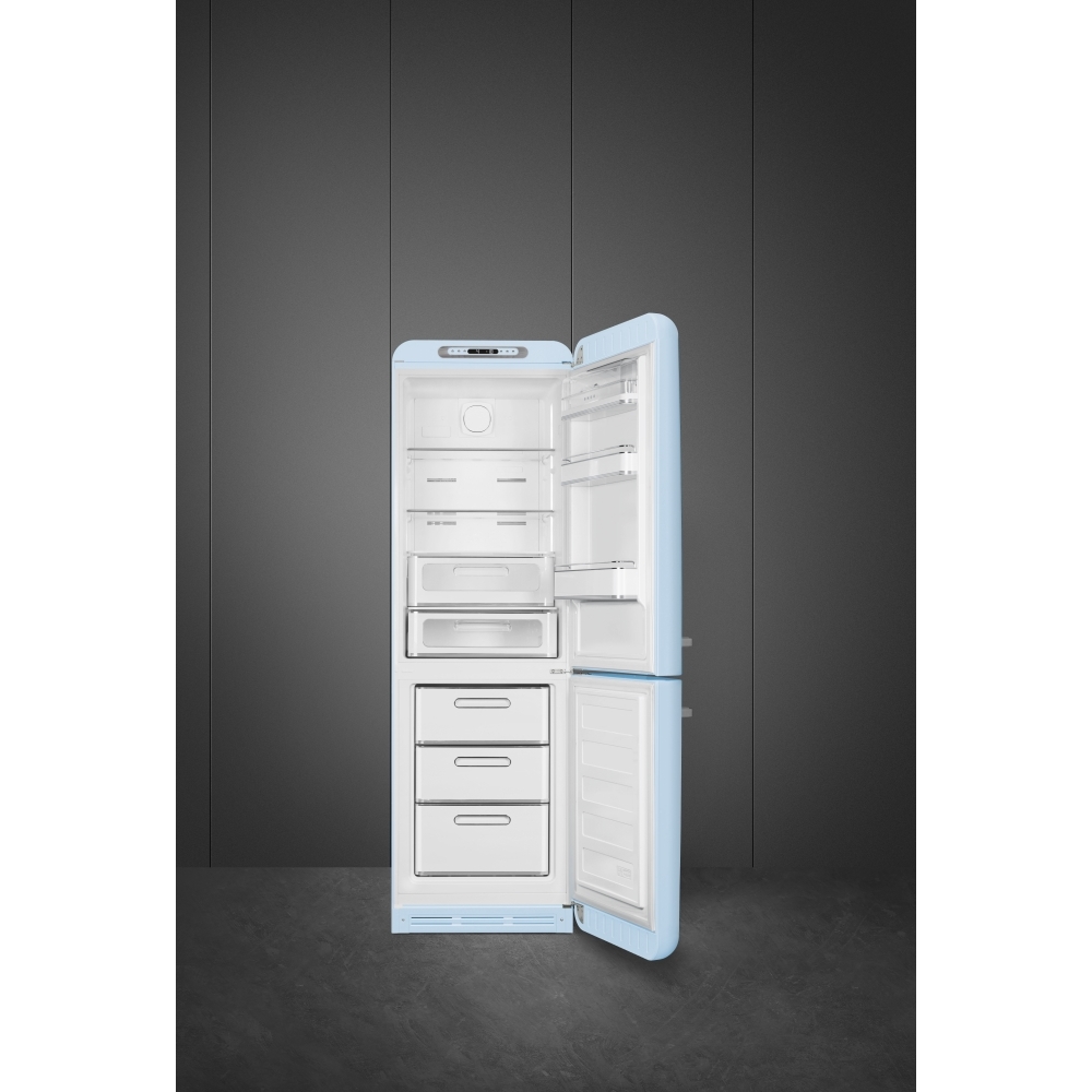 Smeg FAB32RPB6UK Retro Total No Frost Fridge Freezer, 60/40, Blue, C Rated