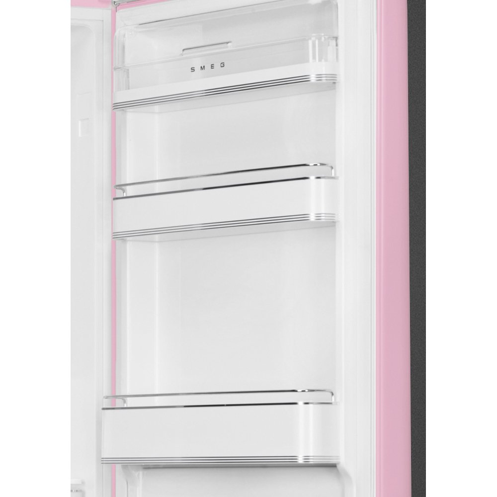 Smeg FAB32RPK6UK Retro Total No Frost Fridge Freezer, 60/40, Pink, C Rated