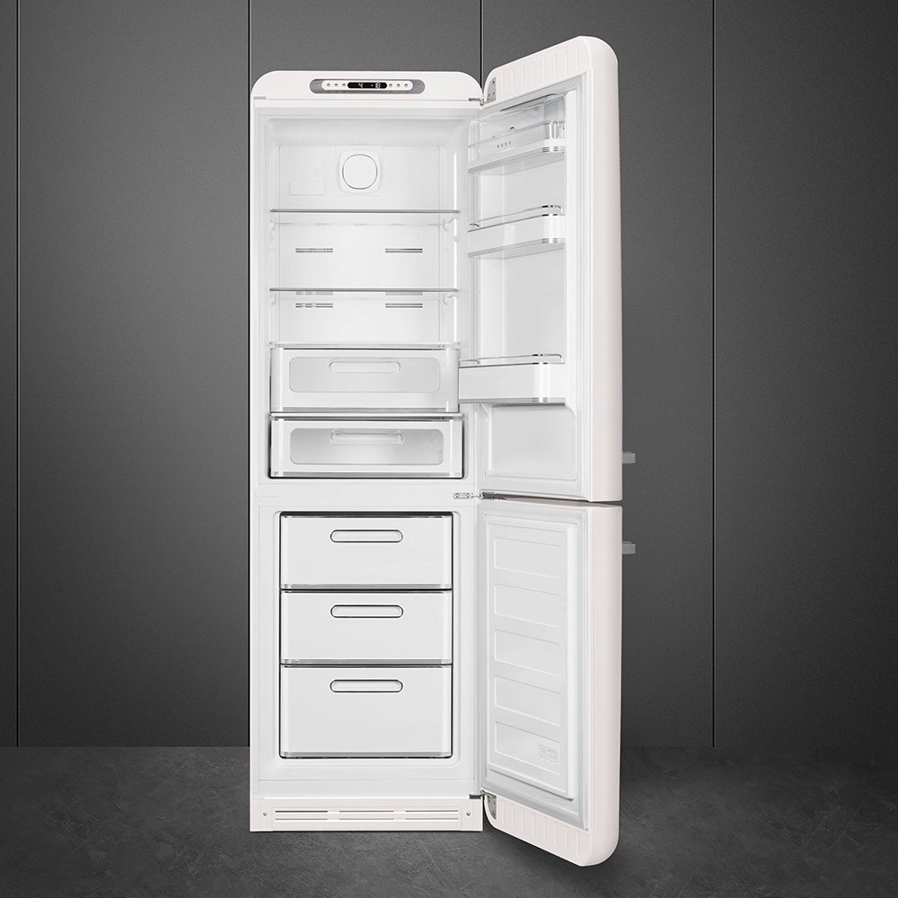 Smeg FAB32RWH5UK Retro Frost Free Fridge Freezer, White, D Rated