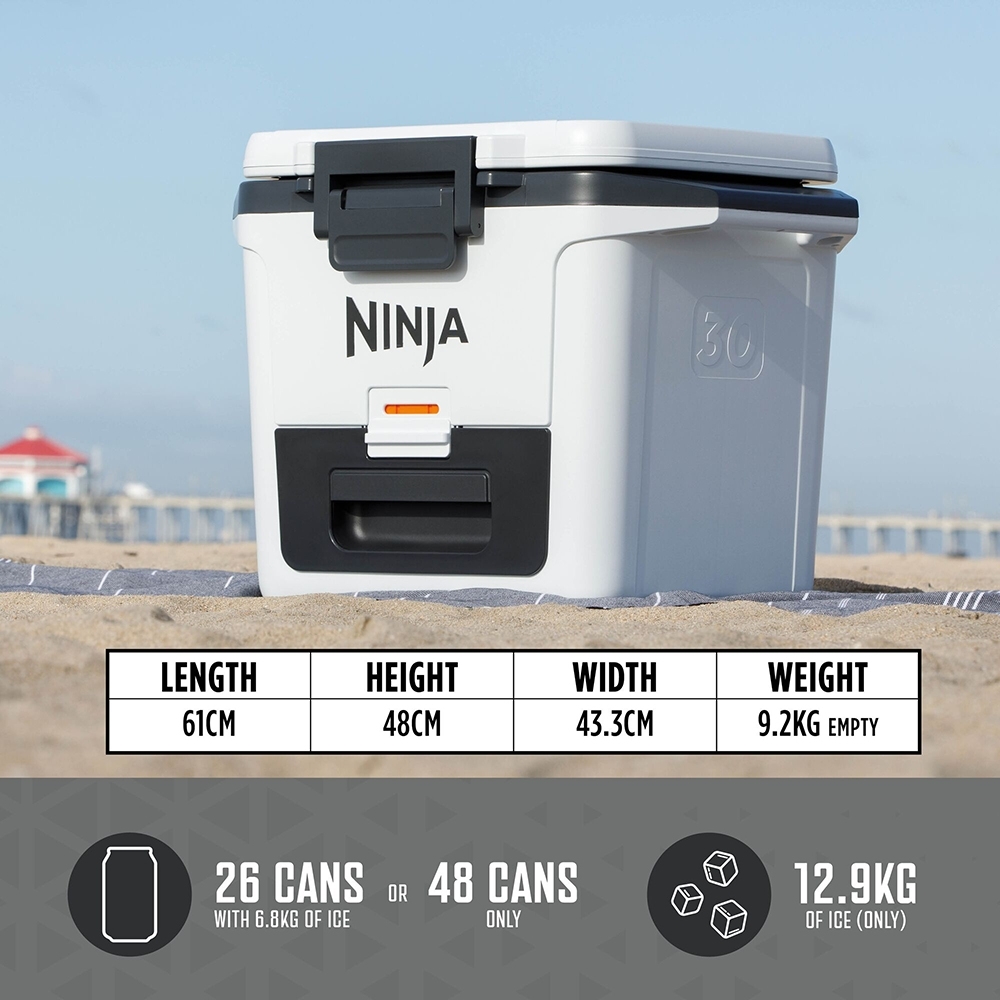 Ninja FB131UKWH FrostVault 30QT/28L Hard Cooler, Cloud White