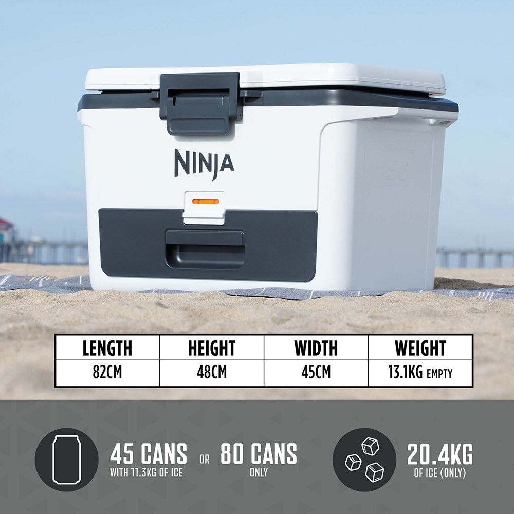 Ninja FB151UKWH FrostVault 50QT/47L Hard Cooler, Cloud White 