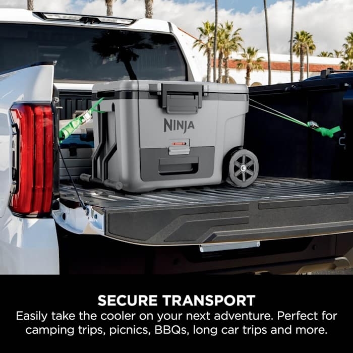 Ninja FB245UKGY FrostVault 42L Wheeled Cooler with Dry Zone, Grey