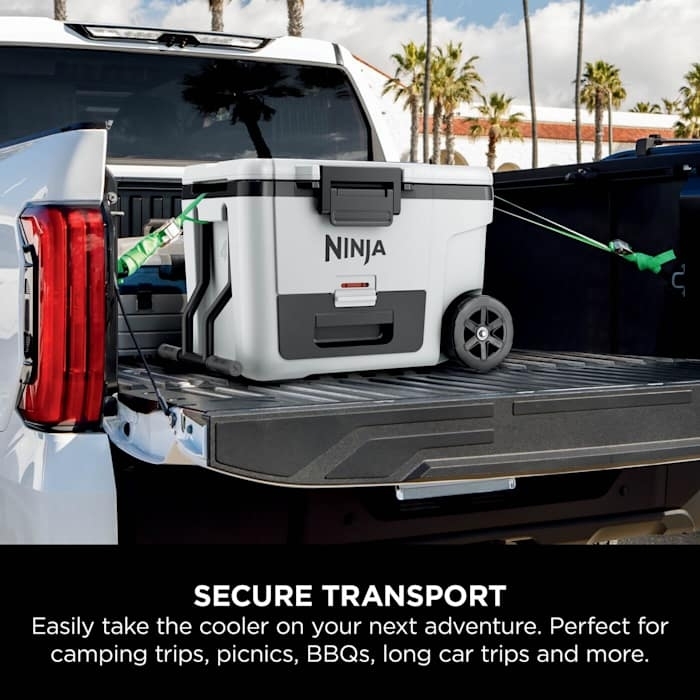 Ninja FB245UKWH FrostVault 42L Wheeled Cooler with Dry Zone, White