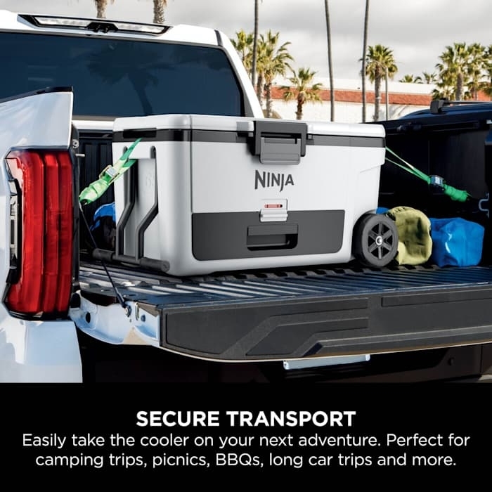 Ninja FB265EUUKWH FrostVault 61L Wheeled Cooler with Dry Zone, White