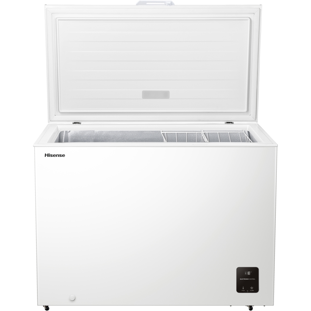 Hisense FC386D4AWLE Static 297l Chest Freezer, White, E Rated