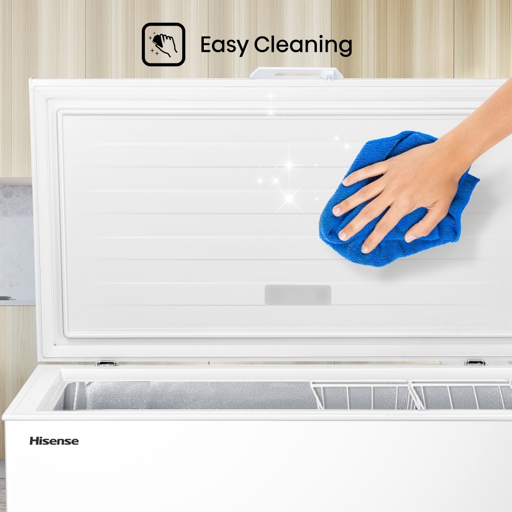 Hisense FC386D4AWLE Static 297l Chest Freezer, White, E Rated