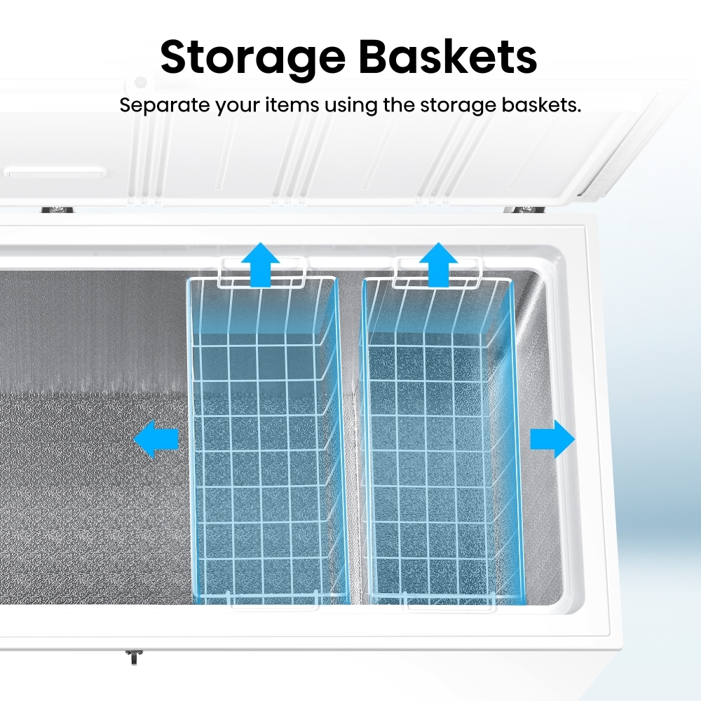 Hisense FC650D4AWLYE Static 500l Chest Freezer, White, E Rated