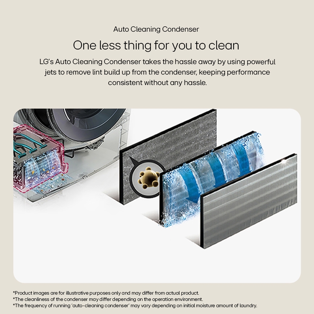 LG FDV709W Heat Pump Tumble Dryer, 9kg, White, A++ Rated