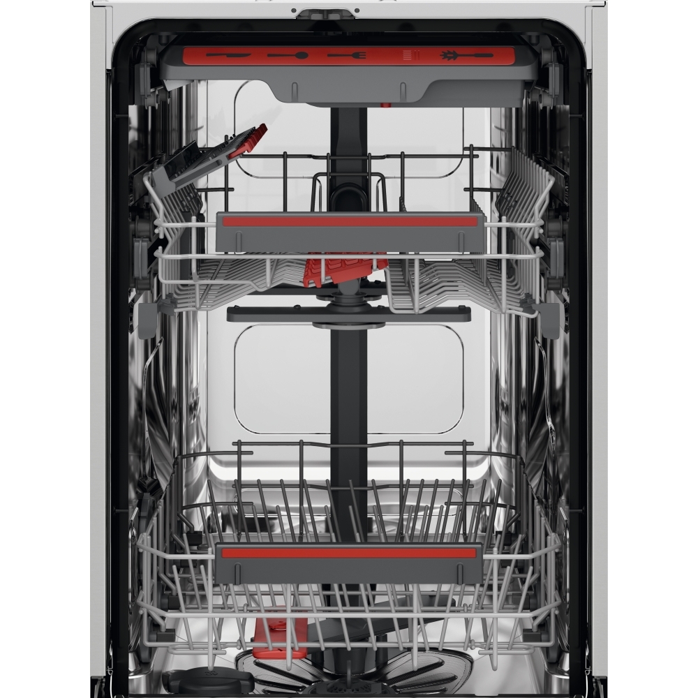 AEG FFB73527ZM 7000 GlassCare Slimline Dishwasher, 10 Place Settings, Stainless Steel, D Rated