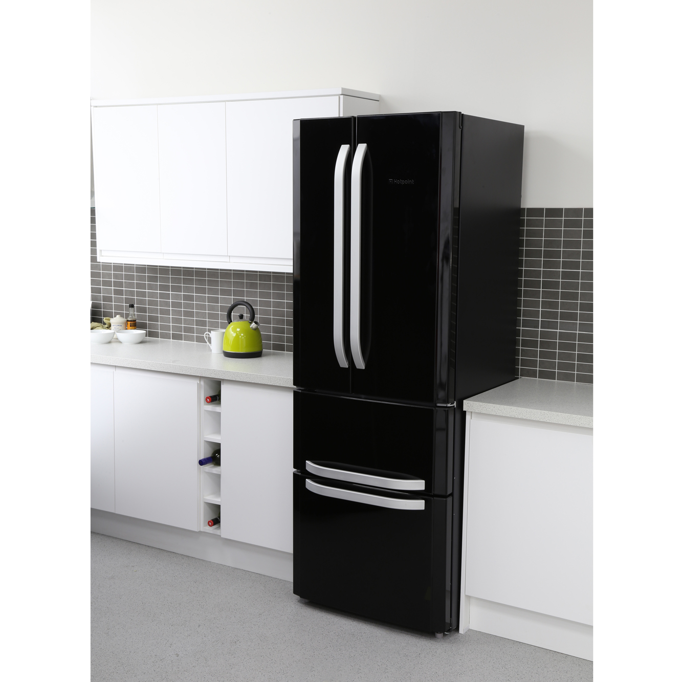 Buy Hotpoint FFU4DK American Fridge Freezer Black Marks Electrical