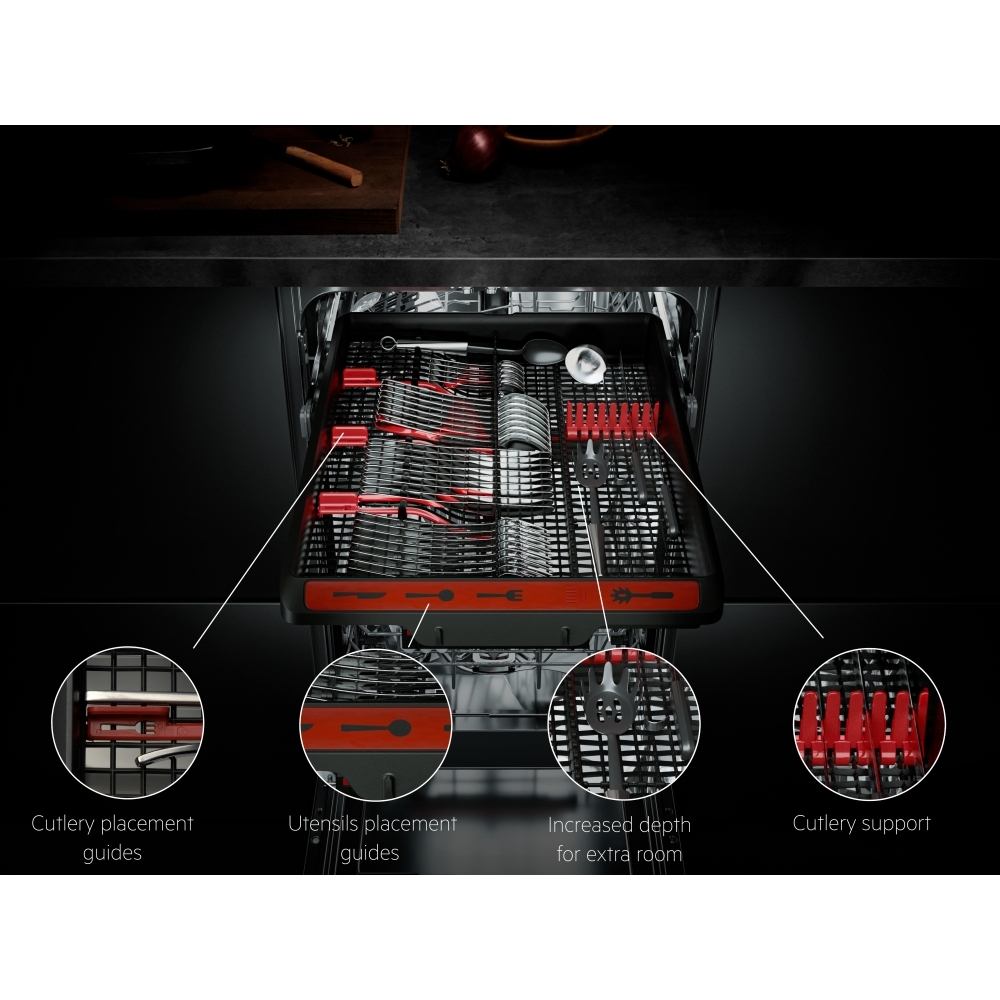 AEG FFX52507ZW 5000 AirDry Slimline Dishwasher, 10 Place Settings, White, E Rated