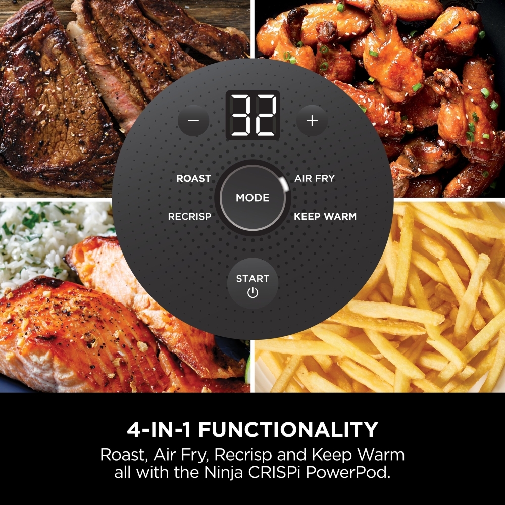 Ninja FN101UKGY CRISPi 4-in1 Portable Glass Air Fryer