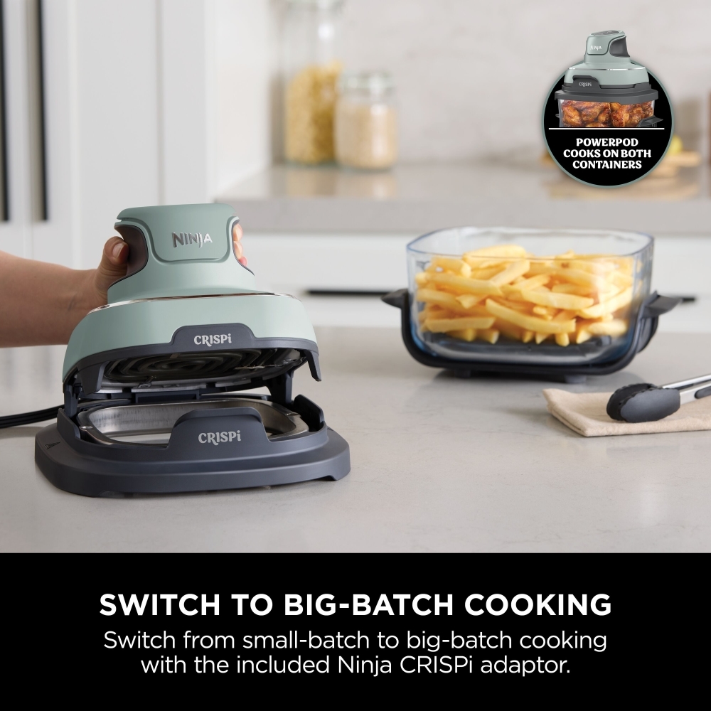 Ninja FN101UKSG CRISPi 4-in1 Portable Glass Air Fryer, Green