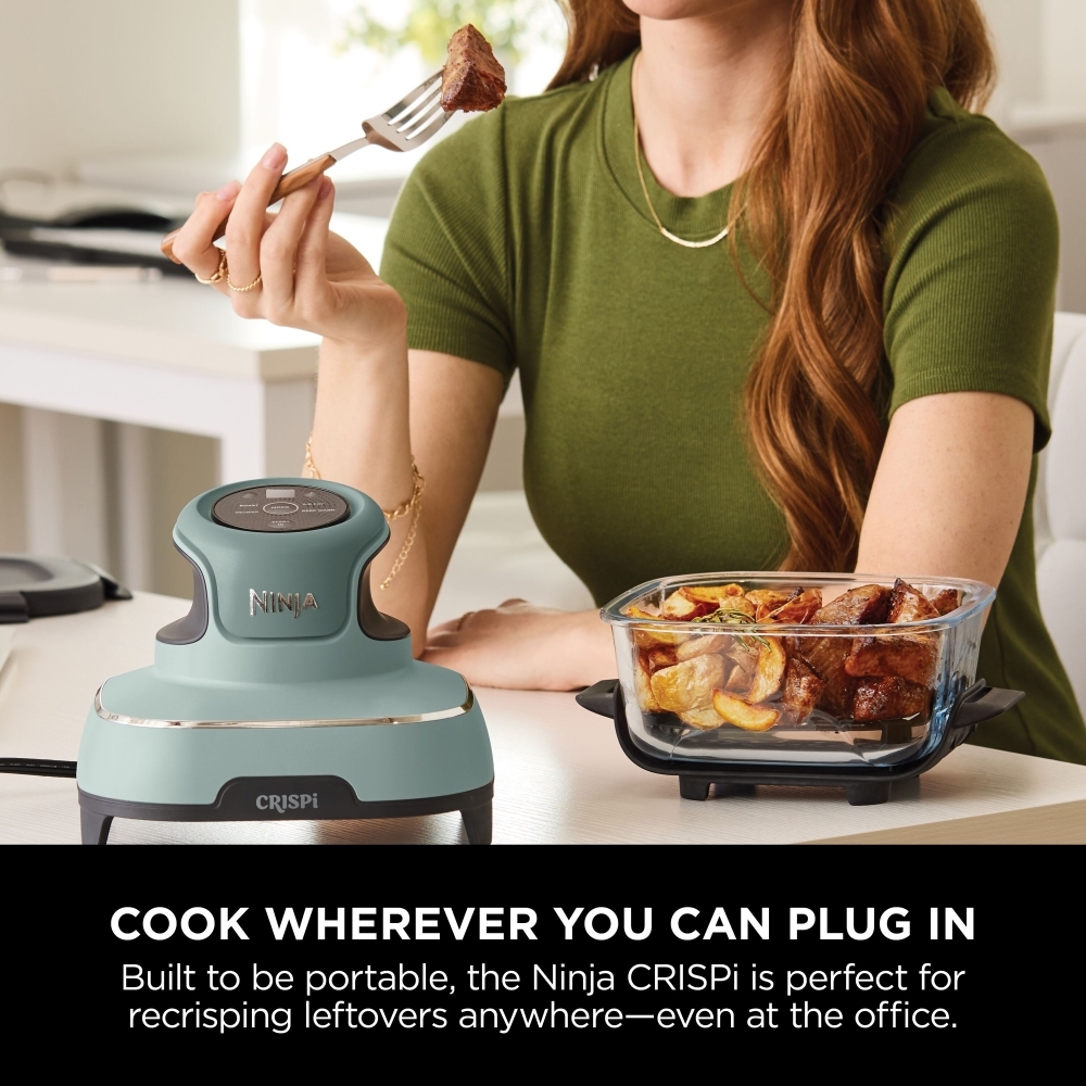 Ninja FN101UKSG CRISPi 4-in1 Portable Glass Air Fryer, Green