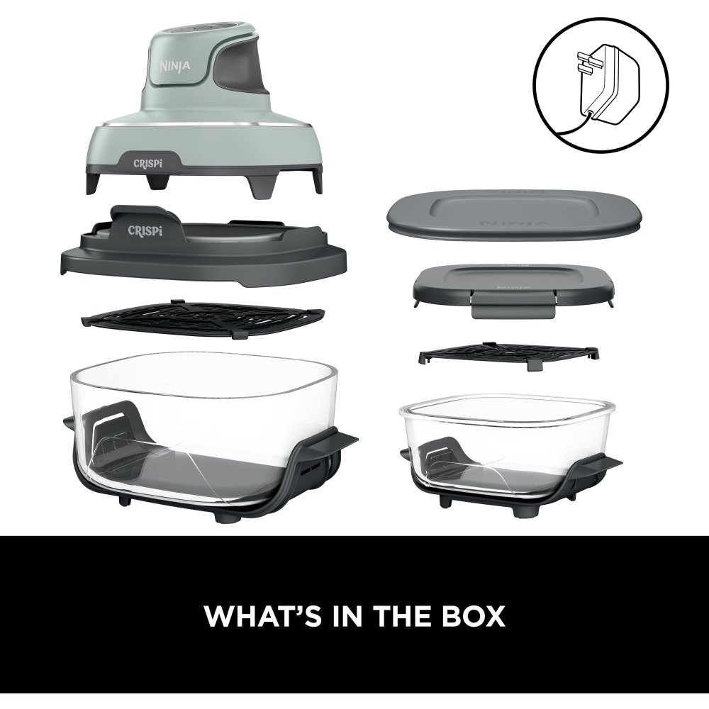 Ninja FN101UKSG CRISPi 4-in1 Portable Glass Air Fryer, Green