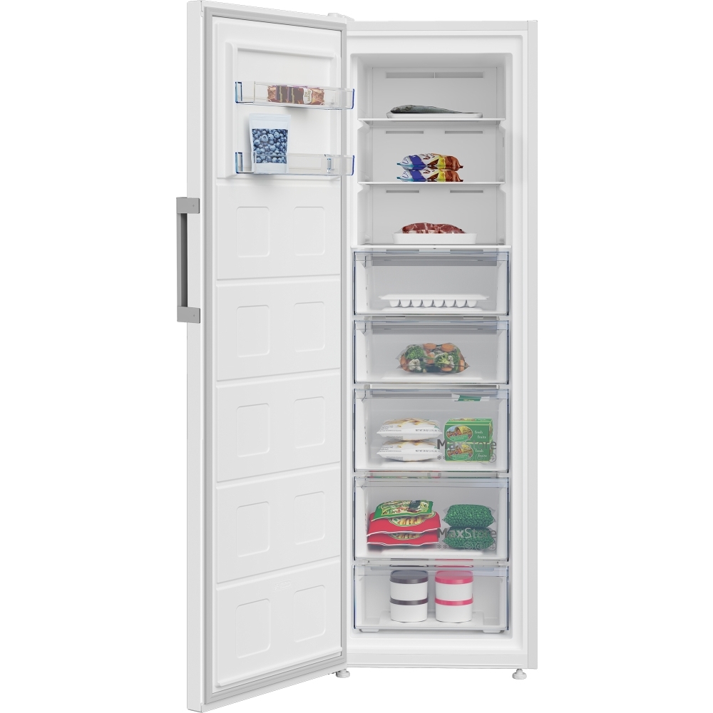 Beko FNP4686W Frost Free Tall Freezer, White, E Rated