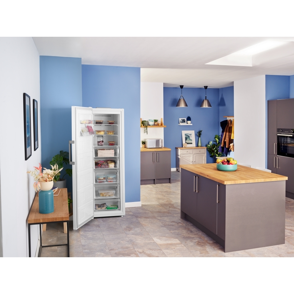 Beko FNP4686W Frost Free Tall Freezer, White, E Rated