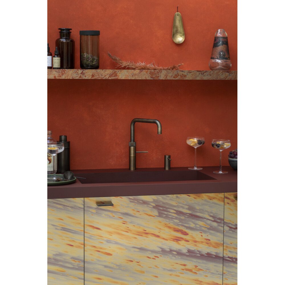 Quooker FSPTN Fusion Square Tap (Tap Only), Patinated Brass