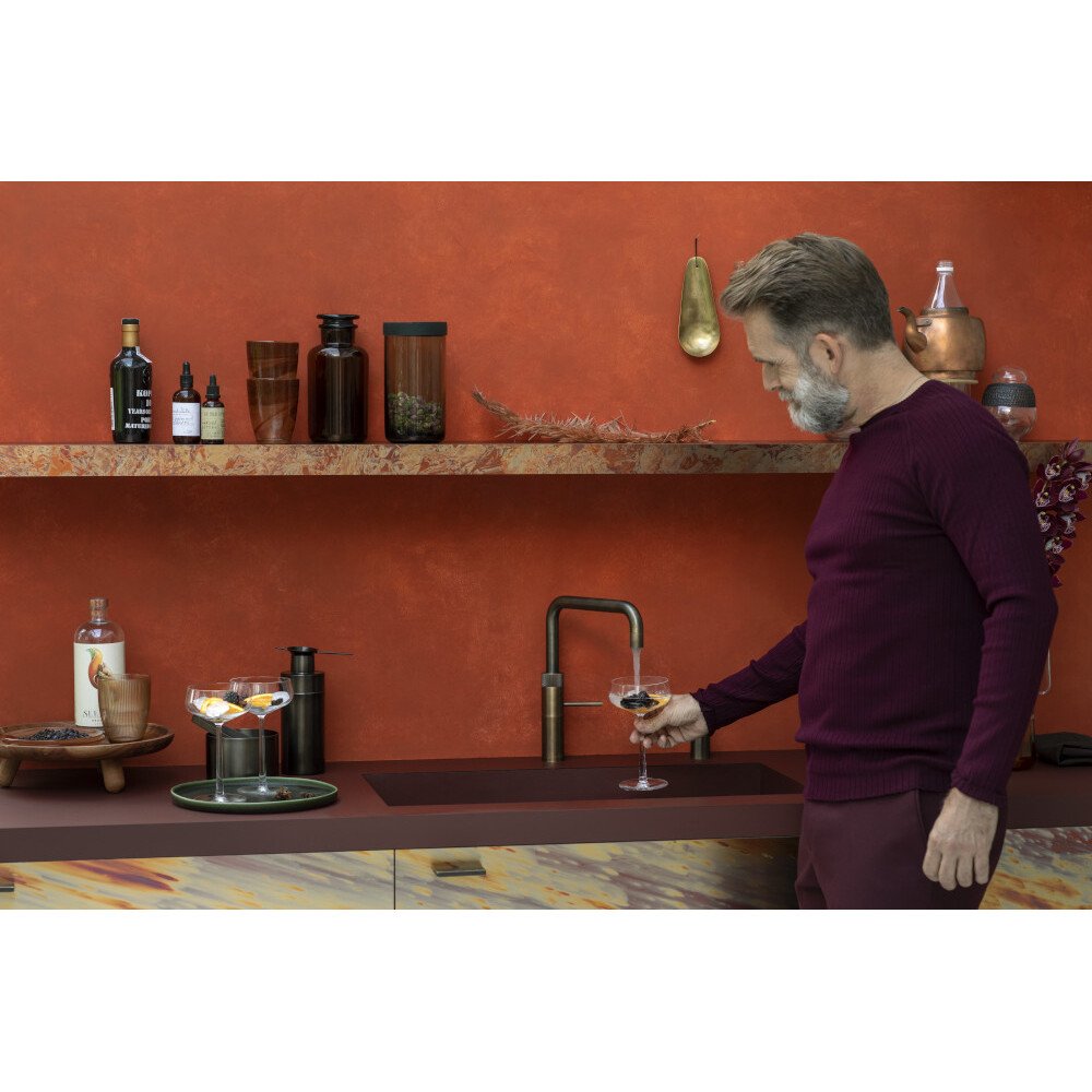 Quooker FSPTN Fusion Square Tap (Tap Only), Patinated Brass