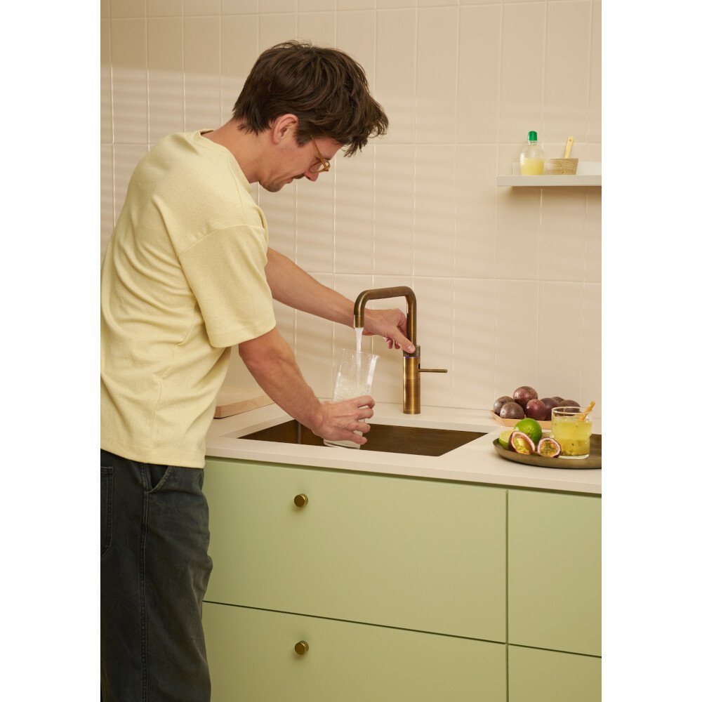 Quooker FSPTN Fusion Square Tap (Tap Only), Patinated Brass