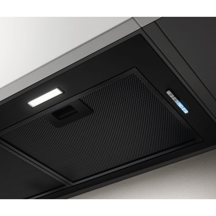 Elica FOLD BLK 80 Canopy Cooker Hood, Black, B Rated