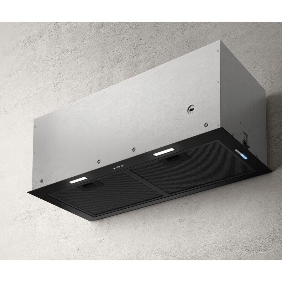 Elica FOLD BLK 80 Canopy Cooker Hood, Black, B Rated