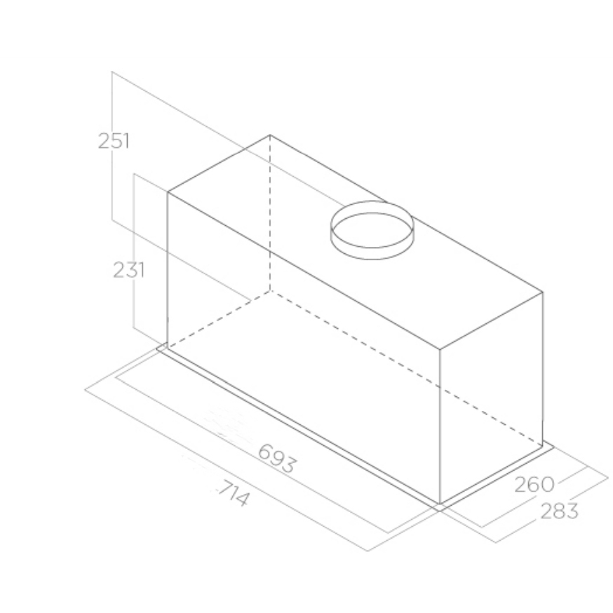 Elica FOLD BLK 80 Canopy Cooker Hood, Black, B Rated