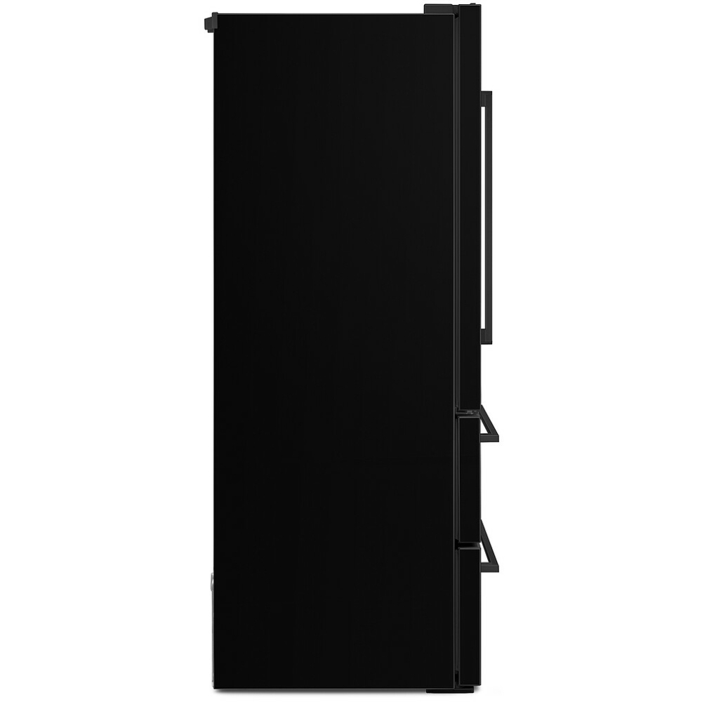 Smeg FQ55FNDE American Fridge Freezer,  Non-Plumbed, Black, E Rated