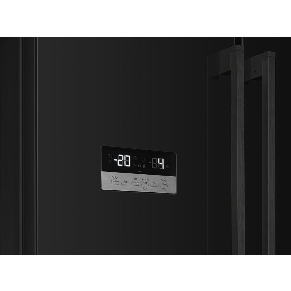Smeg FQ55FNDE American Fridge Freezer, Black, E Rated,  Non-Plumbed