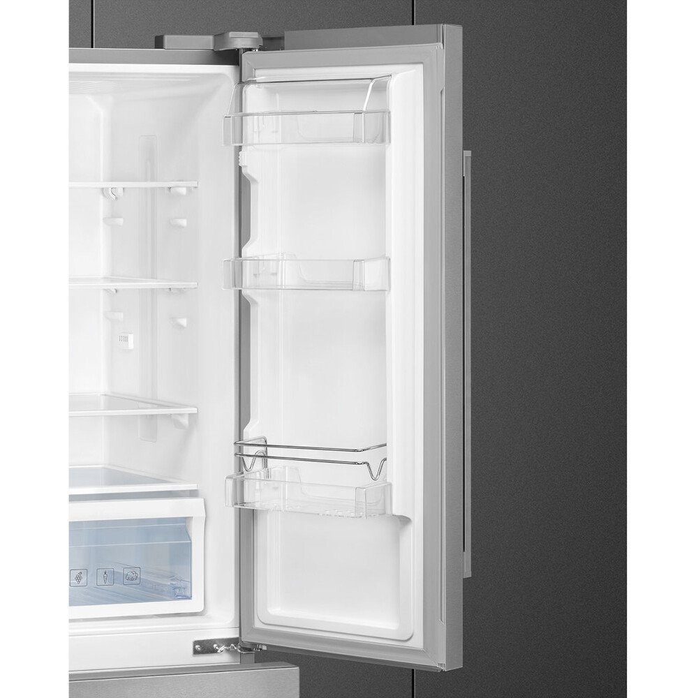 Smeg FQ55FXDE American Fridge Freezer, Stainless Steel, E Rated,  Non-Plumbed