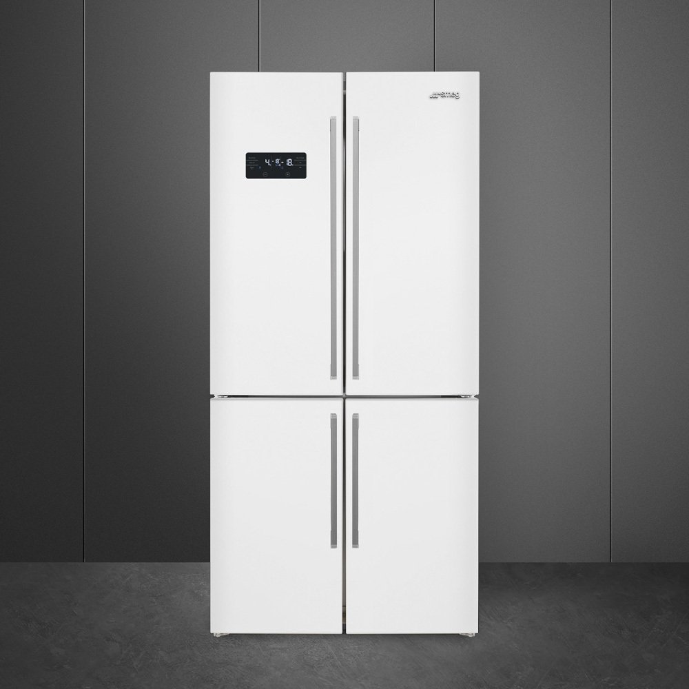 Smeg FQ60BDE American Fridge Freezer, White, E Rated,  Non-Plumbed
