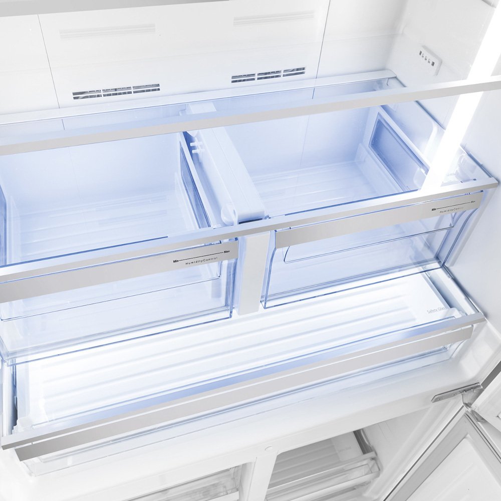 Smeg FQ60BDE American Fridge Freezer, White, E Rated,  Non-Plumbed