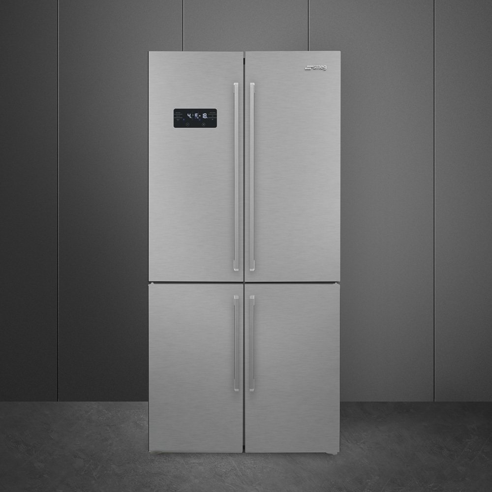 Smeg FQ60XDE American Fridge Freezer, Stainless Steel, E Rated,  Non-Plumbed