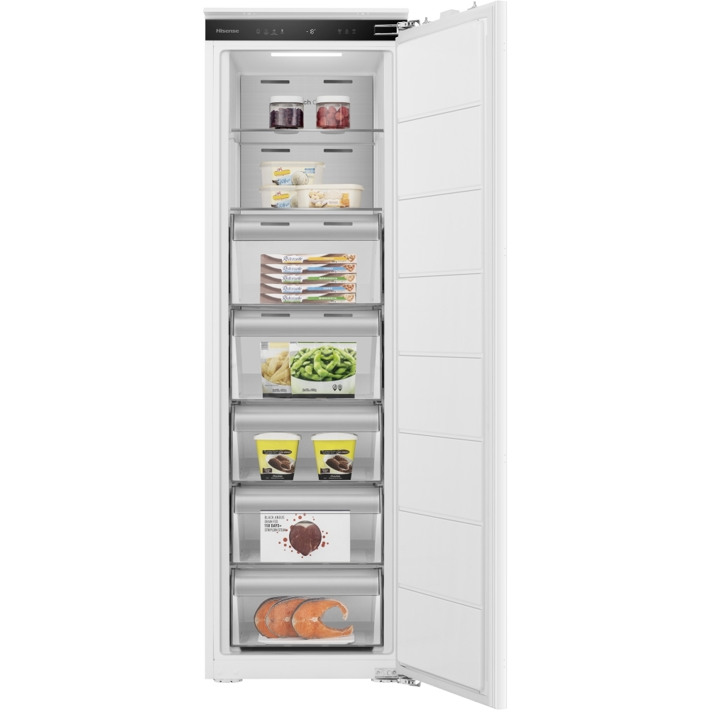 Hisense FT3B213SAWE Total No Frost Built-In Freezer, Fixed Hinge, White, E Rated