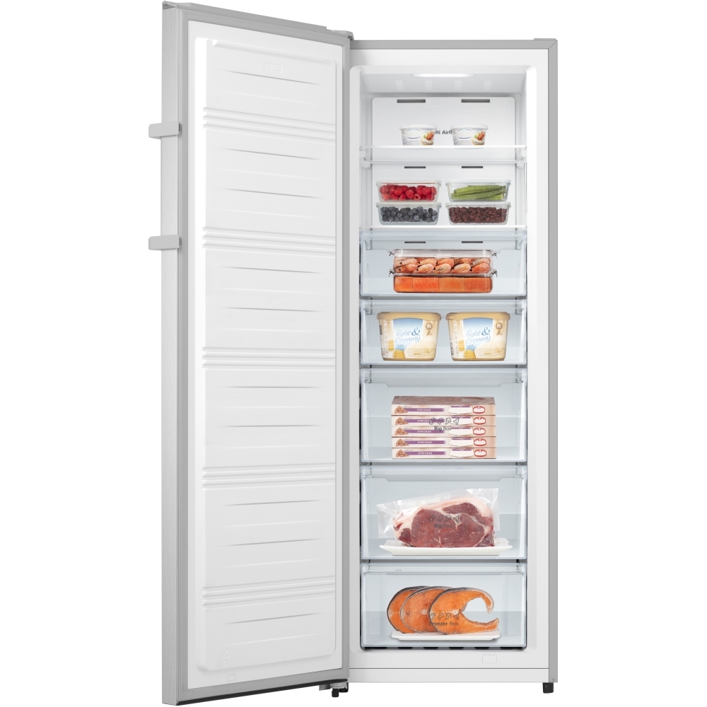 Hisense FV298N4ACE No Frost Tall Freezer, Stainless Steel, E Rated