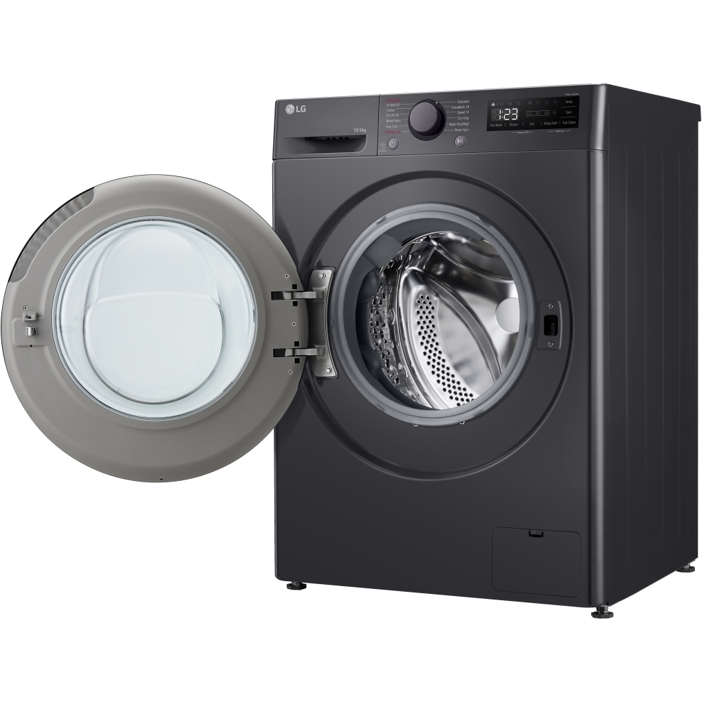 LG FWY706GBTN1 Washer Dryer, 10kg/6kg, 1400 Spin, Grey, D Rated
