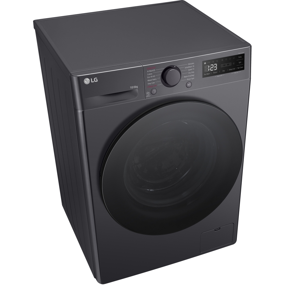LG FWY706GBTN1 Washer Dryer, 10kg/6kg, 1400 Spin, Grey, D Rated