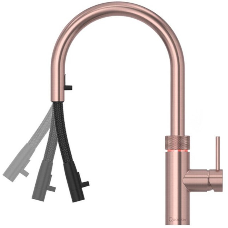 Quooker XRCO Flex Round Tap (Tap Only), Rose Copper