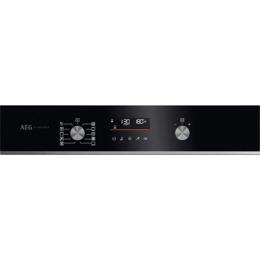 AEG GA5PB50FAB Built-In Electric Single Oven with Pyrolytic Cleaning, Black, A+ Rated