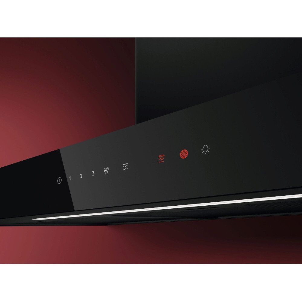 AEG GB67D91HB 90cm Chimney Cooker Hood, Black, A Rated